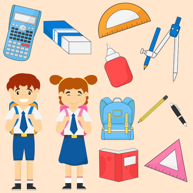 Back to School Illustration Set