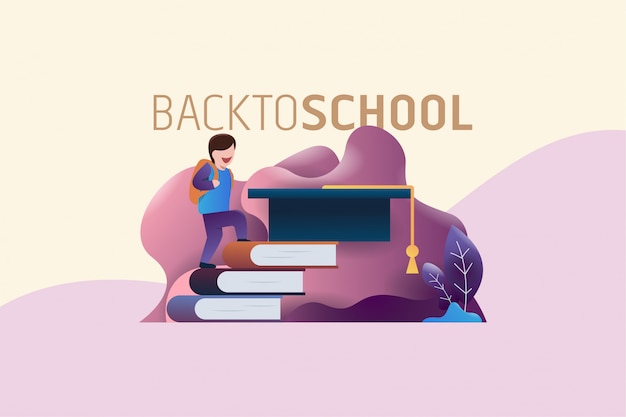 Vector back to school illustration