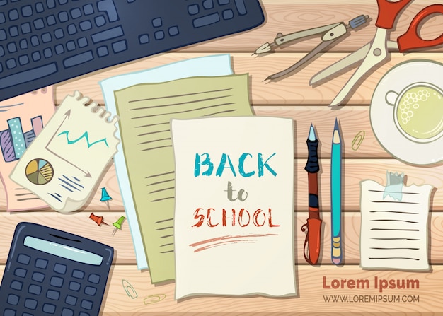 Vector back to school illustration