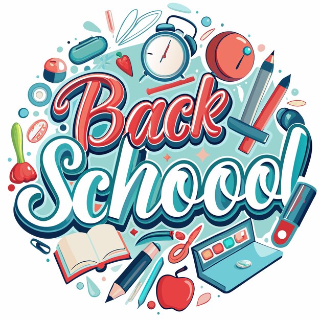 Vector back to school illustration