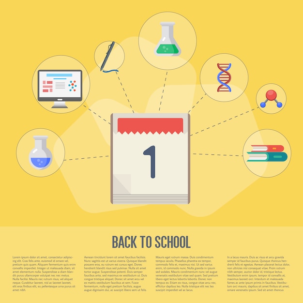 Back to school infographics concept