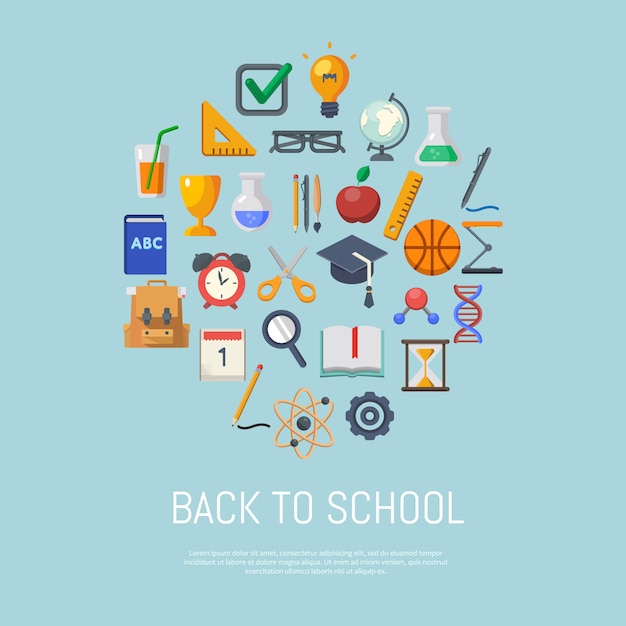 Back to school infographics concept