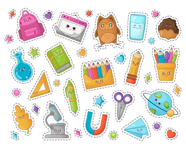 Back to School Kawaii stickers