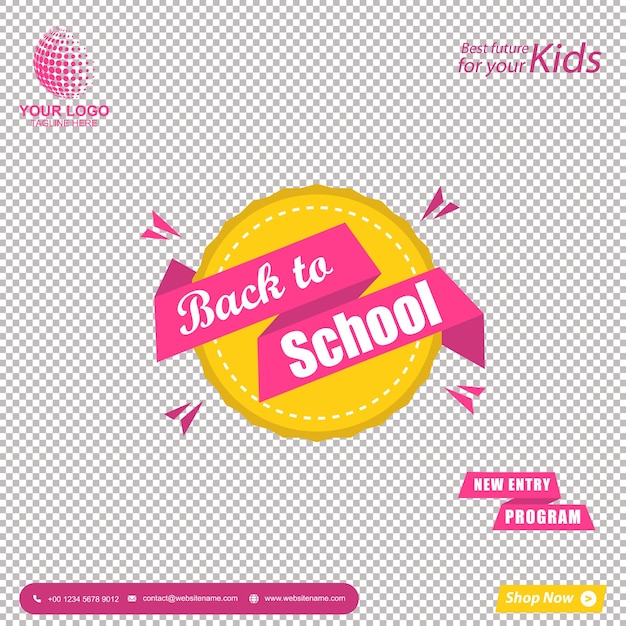 back to school label vector