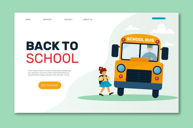 Back to school landing page