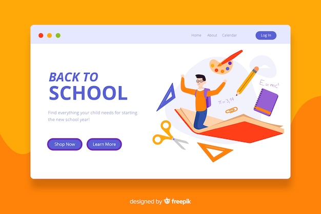 Back to school landing page