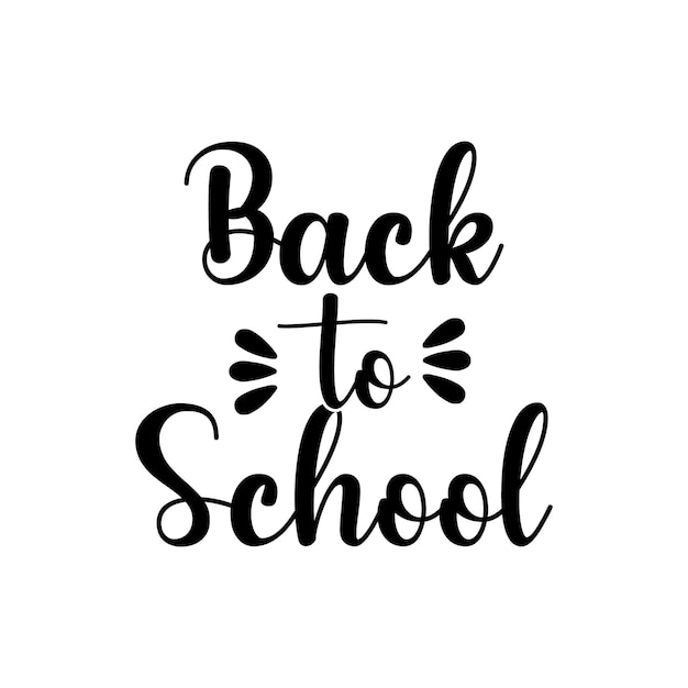 Back to school lettering design