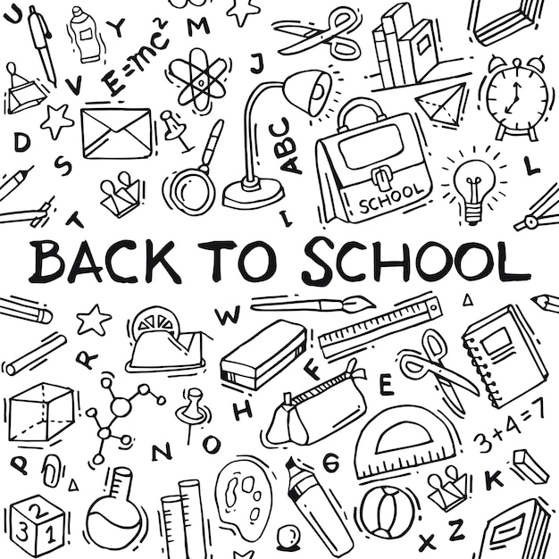 Back to school. pattern doodles