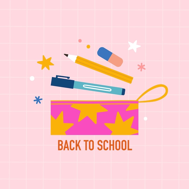 Back to school Pencil bag and stationery