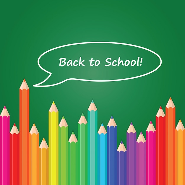 Back to School Pencil Color Background