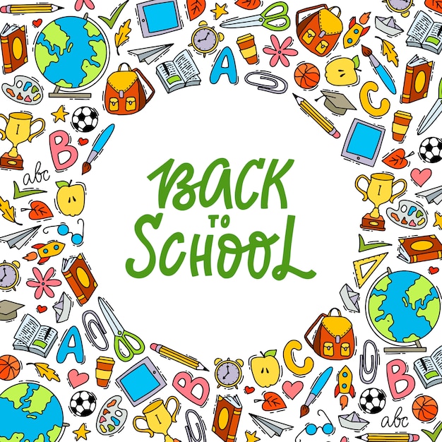 'Back to school' poster, card, print