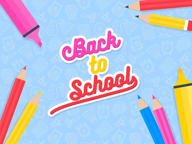 Back to school poster template