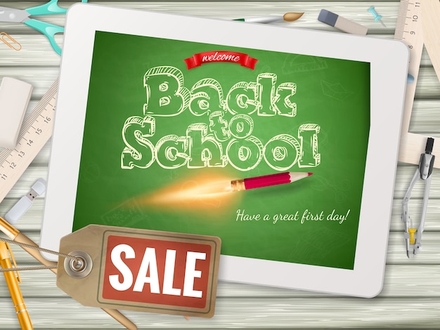 Back to School sale background.