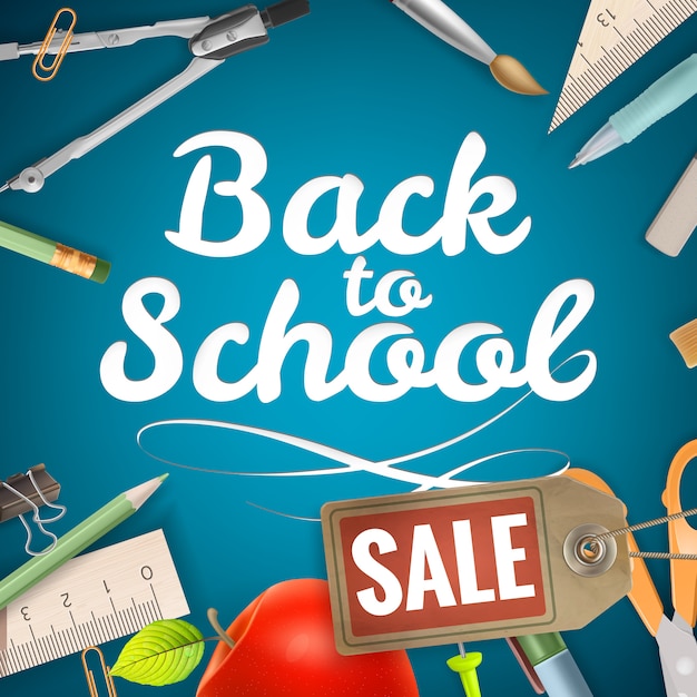 Back to School sale banner.