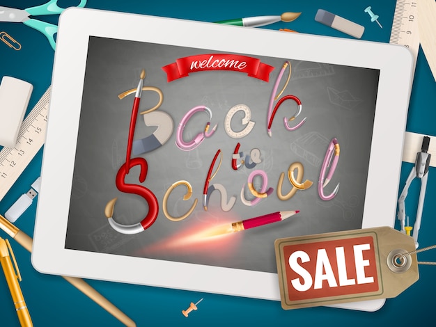 Back to School sale banner.