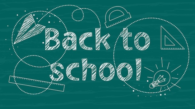 Back to school, school theme, inscription on blackboard, chalk drawing, teaching, lessons,