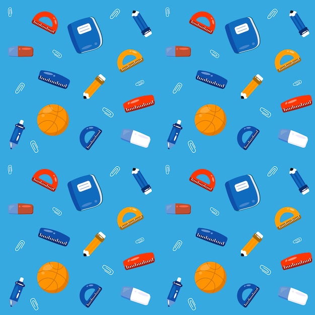 Back to school seamless pattern