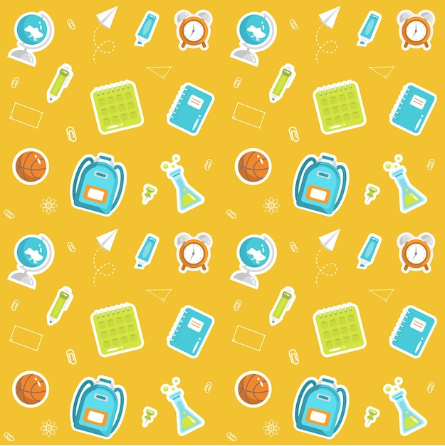 Back to school seamless pattern