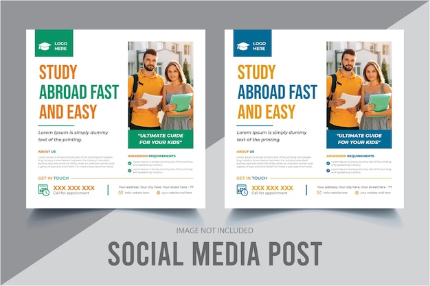 Back to school social media post banner template social media post instagram post template