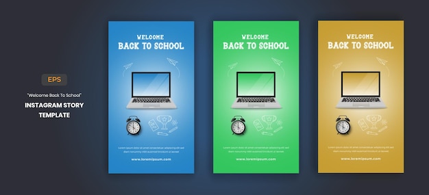 Back to school social media stories flyer