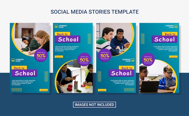 back to school social media story collection template