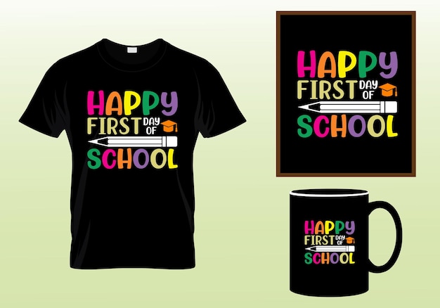 Back To School T-shirt Design Graphic Template