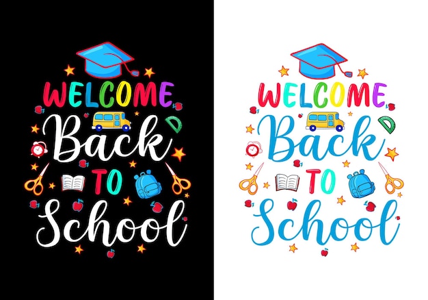 Back to school t shirt design vector