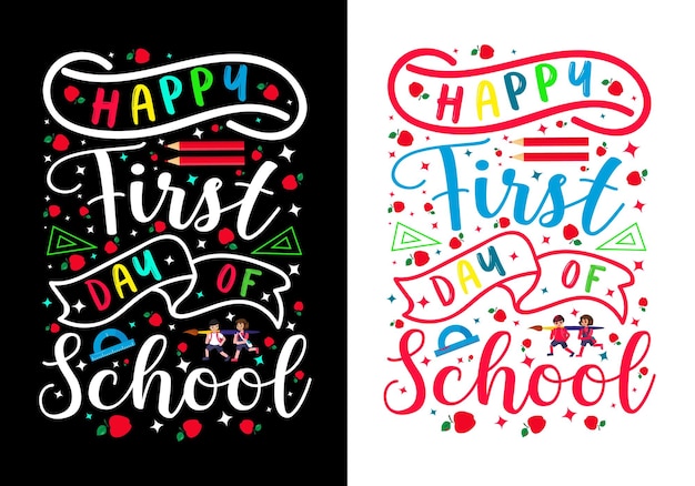 Back to school t shirt design vector