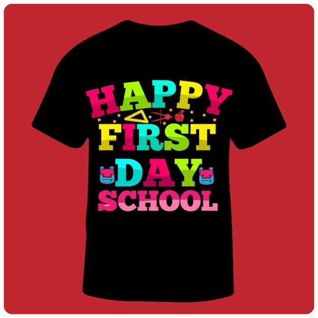 Vector back to school t shirt design