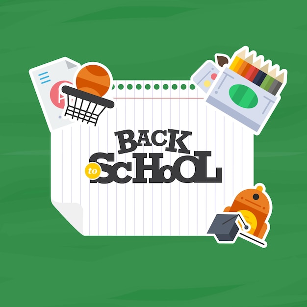 Back to School template for Back to school Back to school banner and card design