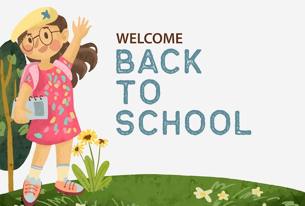 back to school template banner