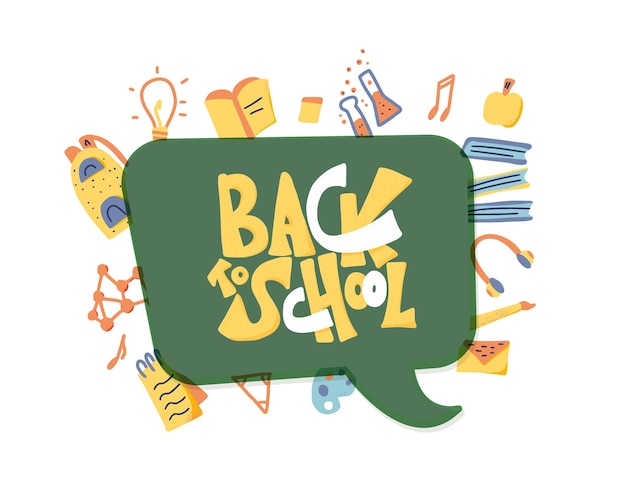 Vector back to school text for banner vector illustration