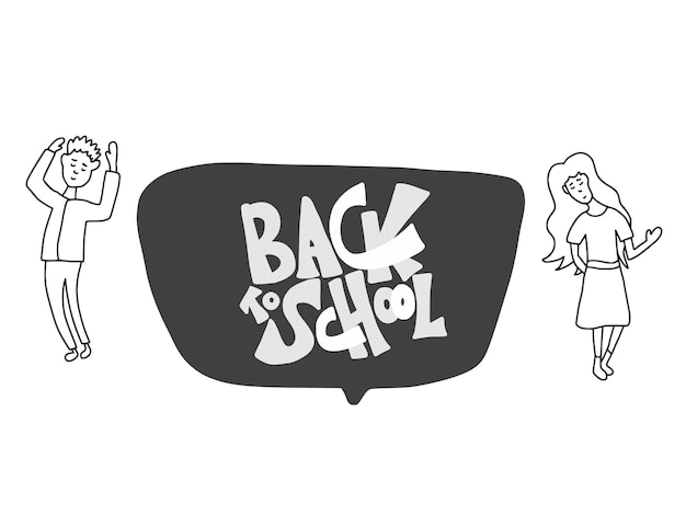 Vector back to school text for banner vector illustration