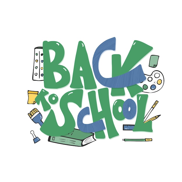 Vector back to school text for banner vector illustration