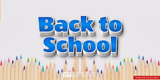 back to school text editable style effect template