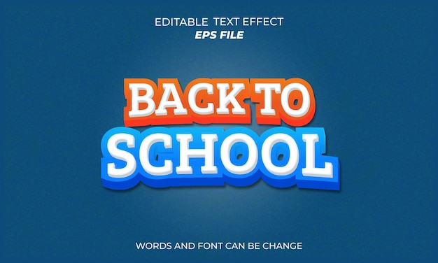 back to school text effect for mockup template