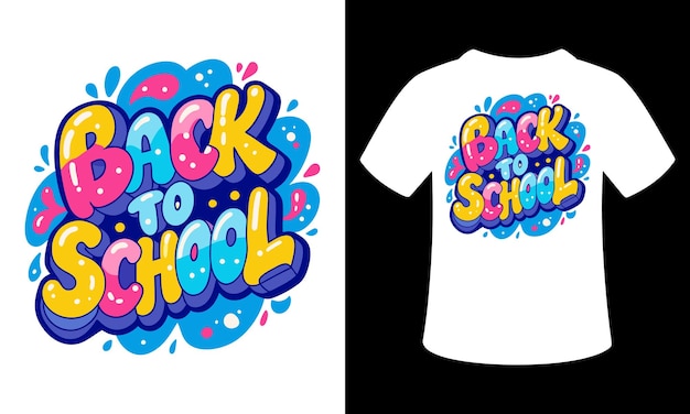 Vector back to school typography tshirt design vector illustration