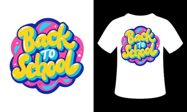 Vector back to school typography tshirt design vector illustration