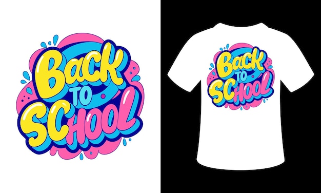 Vector back to school typography tshirt design vector illustration