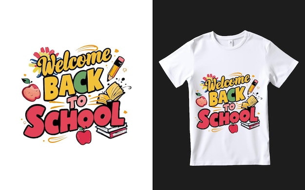 Back to school typography tshirt design