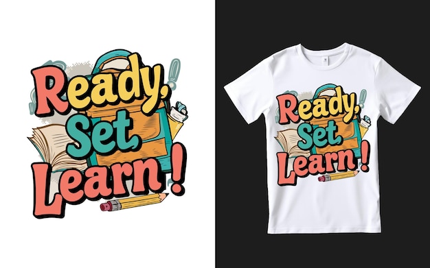 Back to school typography tshirt design