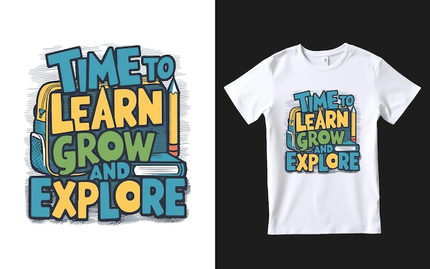 Back to school typography tshirt design