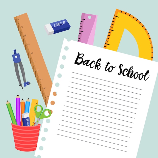 Back to school vector design