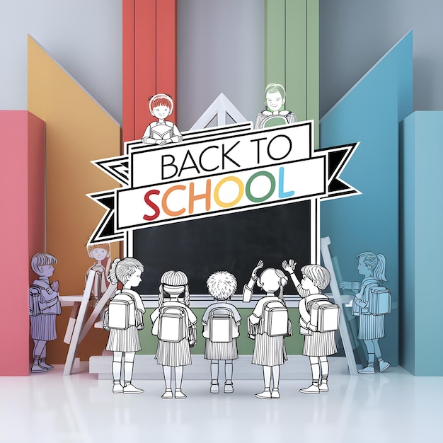 Vector back to school vector exciting and zesty illustration