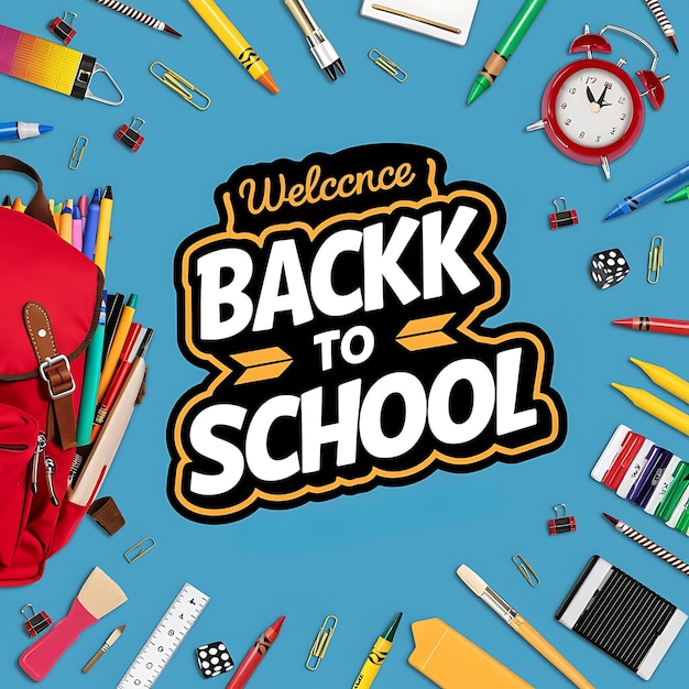 Back to School Vector Image Illustration