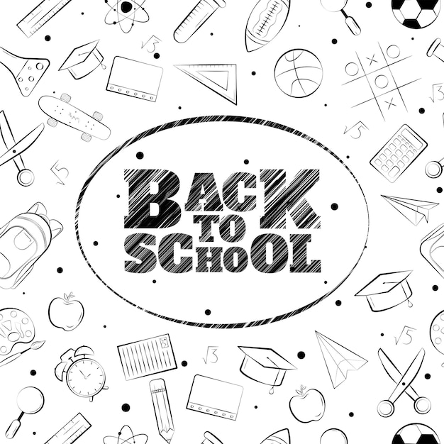 Back to school vector seamless patterns background hand drawn vector doodle seamless patterns