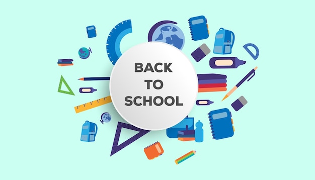 Back to school vector template design