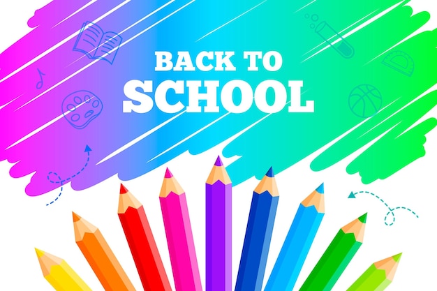 Back to school wallpaper with pencils