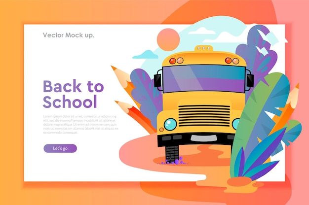 Back to school web banner vector image