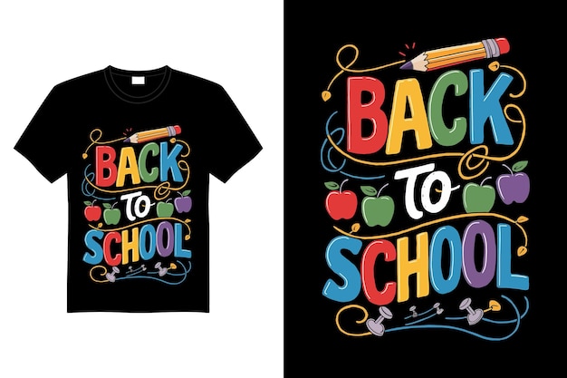 Vector back to school where learning begins and fun never ends tshirt design